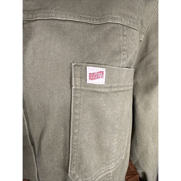 DULUTH TRADING CO Size XL Olive Green Denim Makers Studio Dress‎ 12155 - Picture 3 of 7